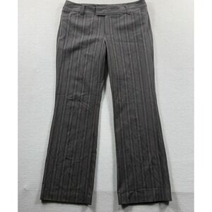 Eddie Bauer Pants Womens 12 Gray Vashon Fit Pinstripe Straight Leg Work Career